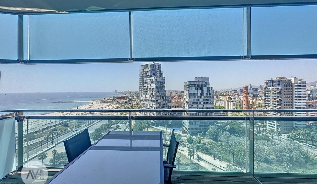 Fantastique appartement moderne avec terrasse et vue sur la mer à Diagonal Mar._1