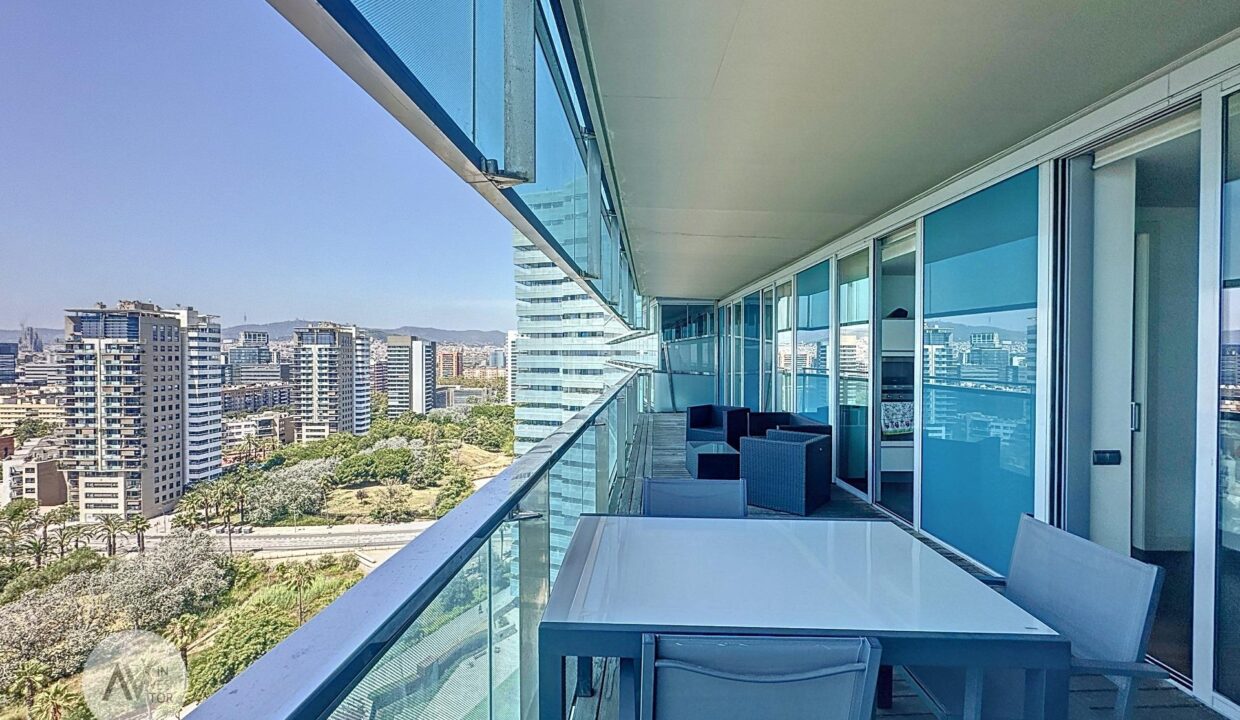 Fantastique appartement moderne avec terrasse et vue sur la mer à Diagonal Mar._3