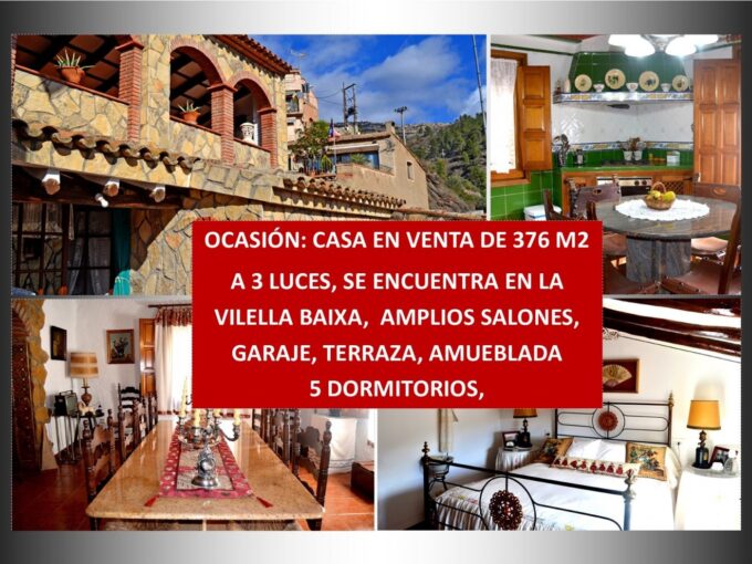 CASA ESQUINERA EN VENTA DE 376 M2 REFORMADA Y AMUEBLADA EN LA VILELLA BAIXA ( PRIORATO)_1