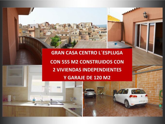 OCASIÓN: CASA DE 555 M2 CON 2 VIVIENDAS INDEP. GARAJE 120 M2