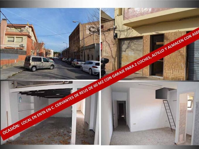 OCASIÓN: LOCAL COMERCIAL EN VENTA CON 60 M2 GARAJE