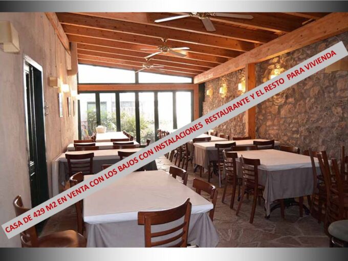 RESTAURANTE CON VIVIENDA EN VENTA 429 M2 EN TOTAL