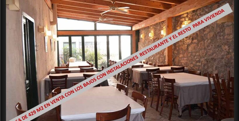 RESTAURANTE CON VIVIENDA EN VENTA 429 M2 EN TOTAL